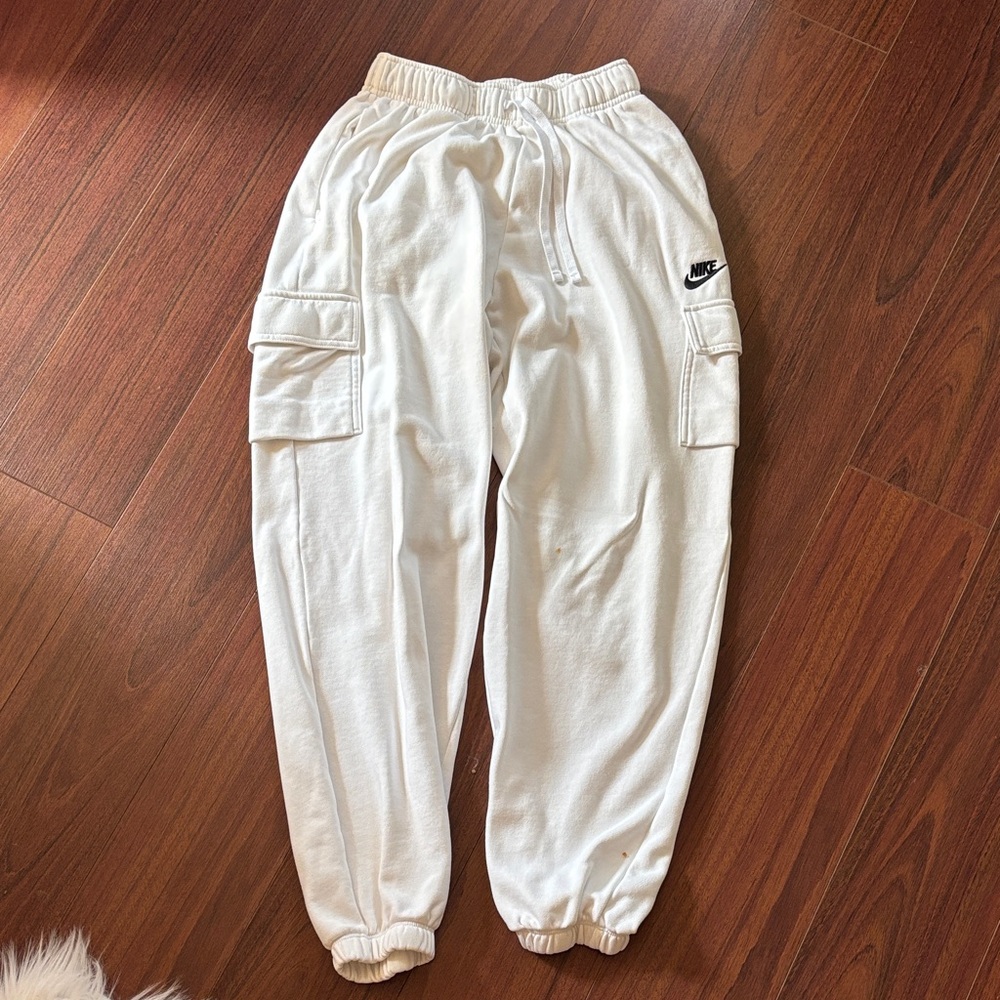 Nike White Cargo Joggers